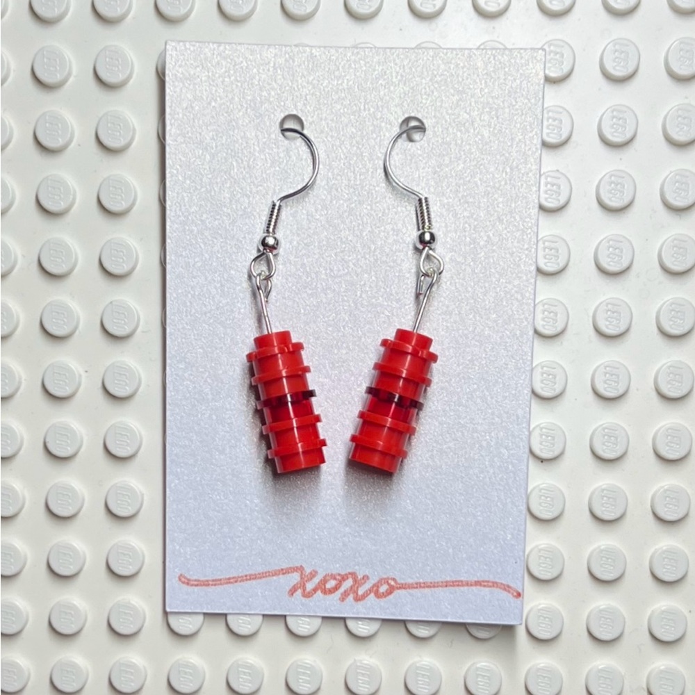 LEGO drop earrings. Original fun jewelry